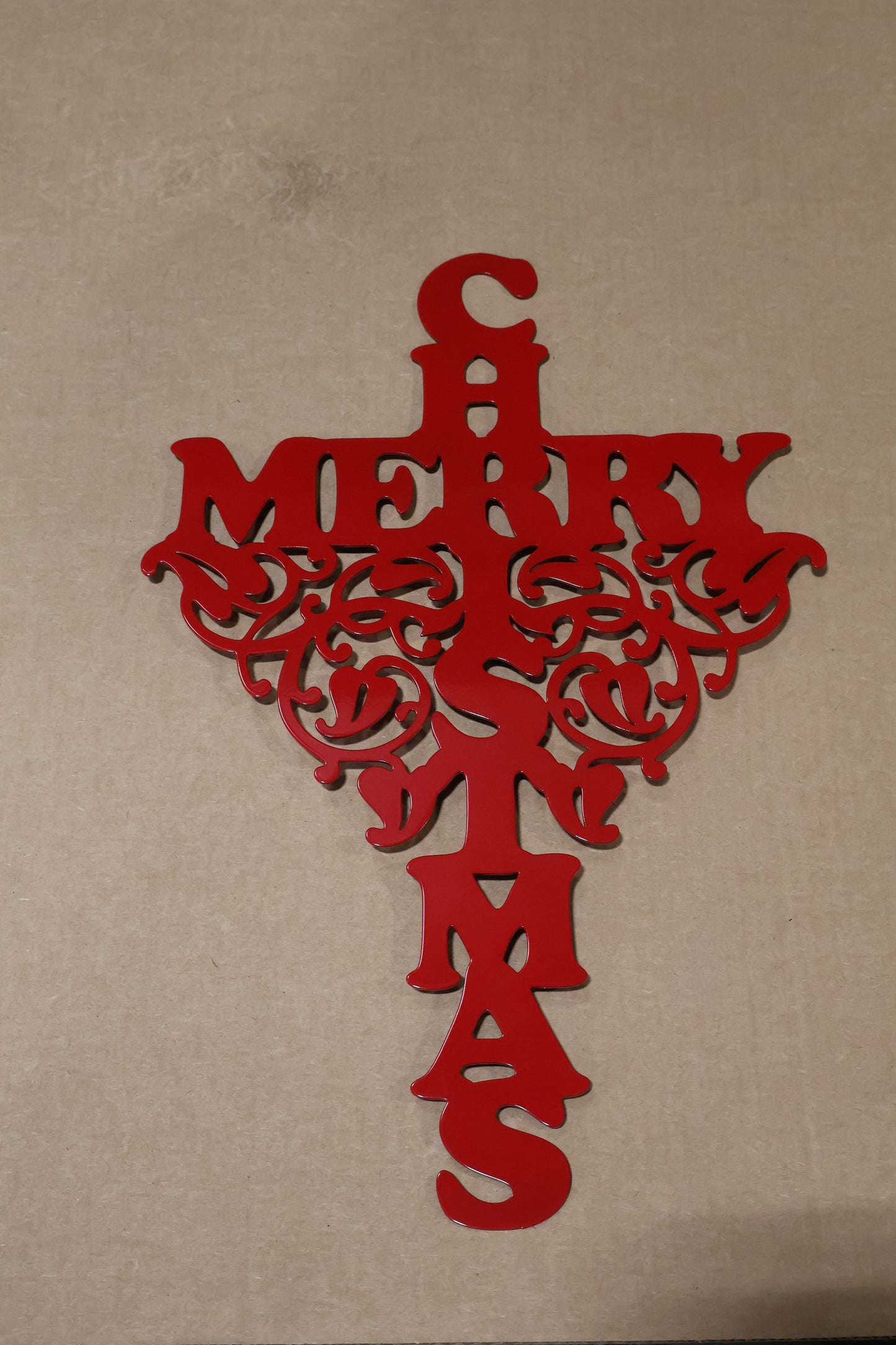 Merry Christmas Cross Sign