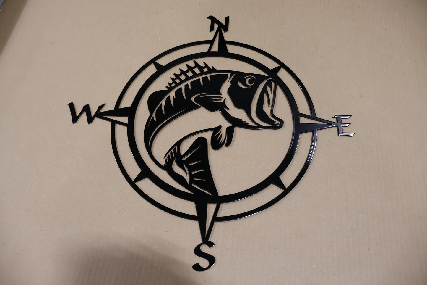 Largemouth Bass Compass Sign