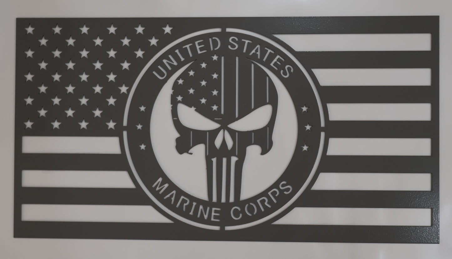 United States Marine Corps Flag 2 Sign