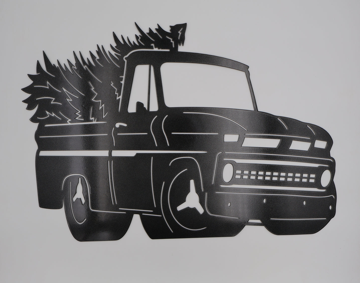 Toon Truck With Tree In Box Sign