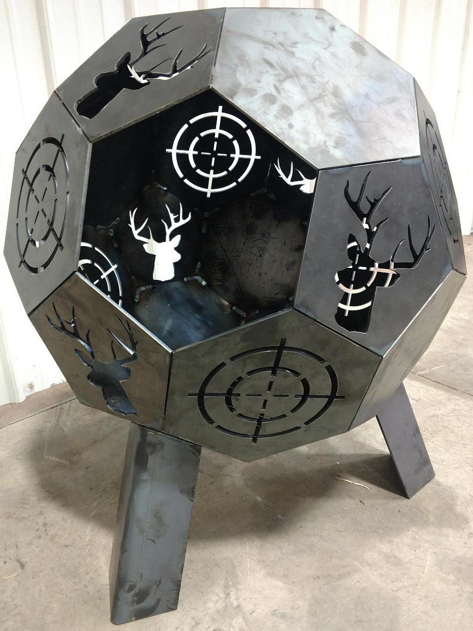 Small 3D Globe Fire Pit