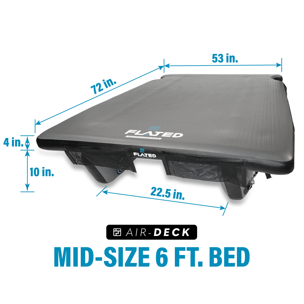 FLATED® Air-Deck® Raised Platform - Mid-Size 6' Long Bed