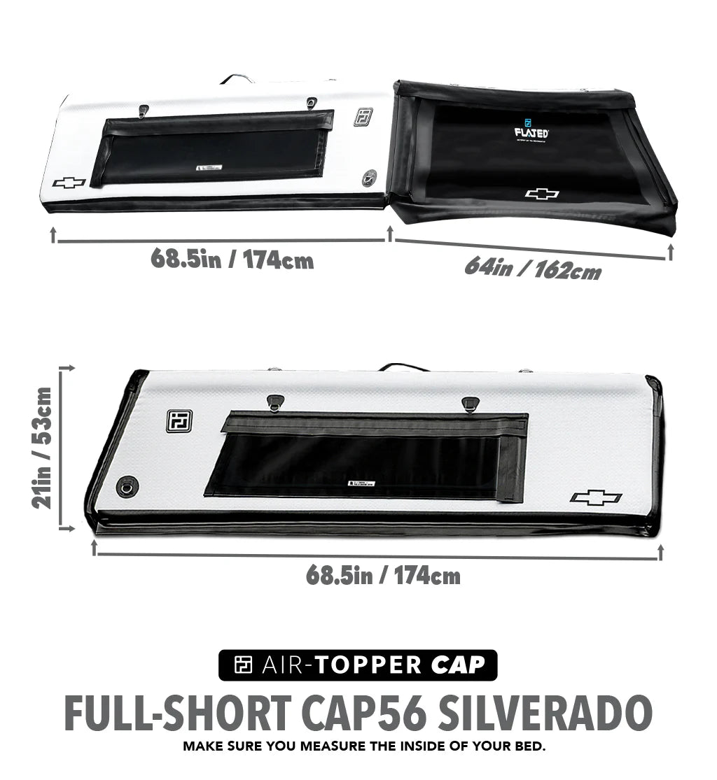 FLATED® Air-Topper® CAP Truck Topper - Chevrolet Silverado Full-Size 5'5" to 5'8" Short Bed