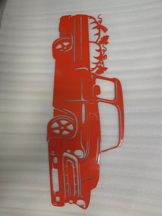 Truck & Pumpkins Sign