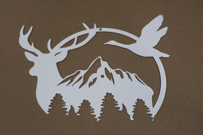 Deer Scene Sign - Clock Ready