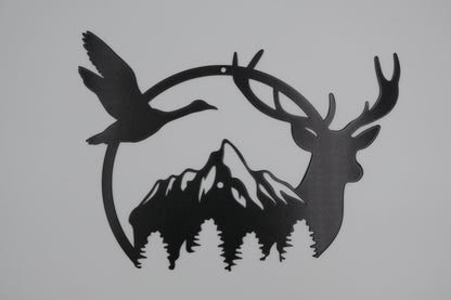 Deer Scene Sign - Clock Ready