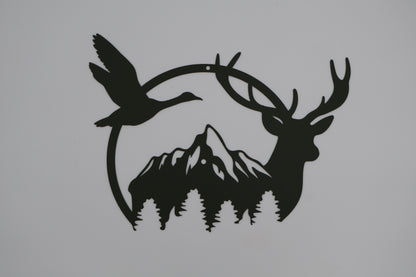 Deer Scene Sign - Clock Ready
