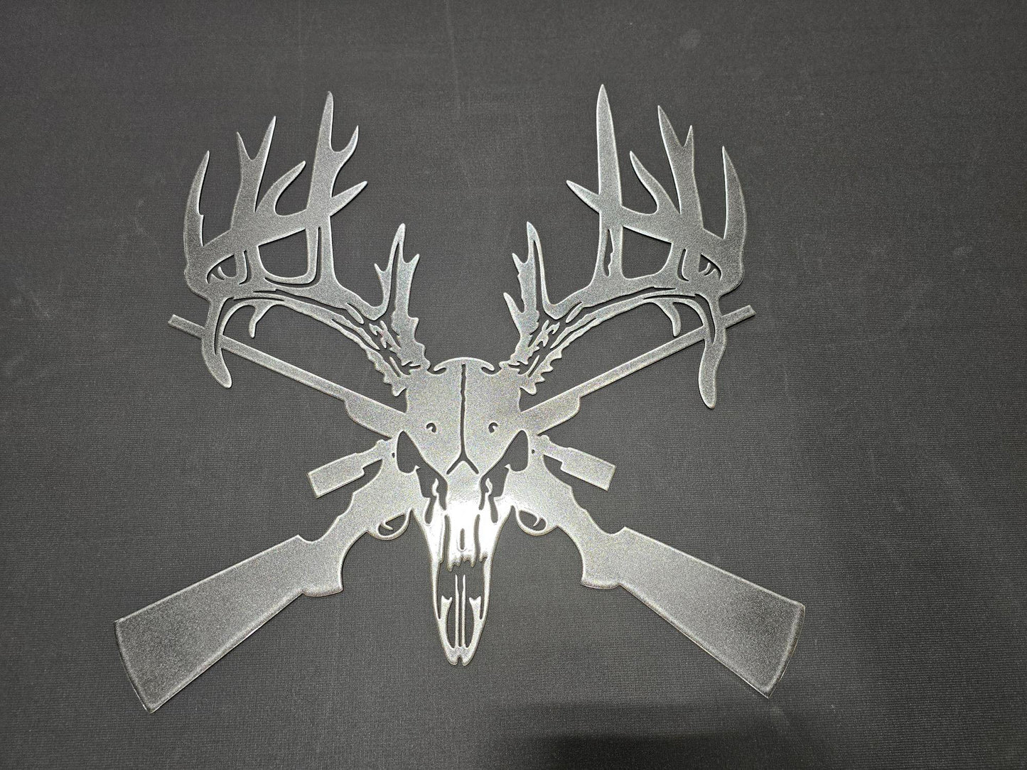 Deer Skull & Rifles Sign