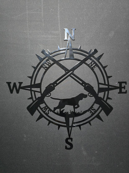 Dog & Guns Compass 2 Sign