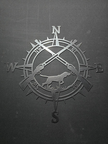 Dog & Guns Compass 2 Sign
