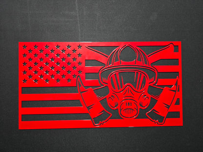 Fire Fighter Flag Sign