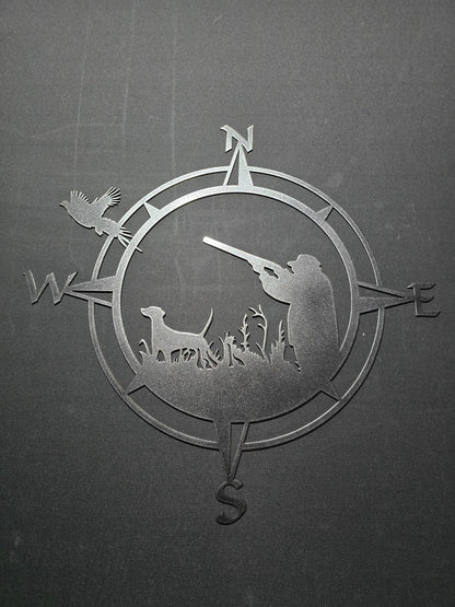 Pheasant Hunt Compass Sign