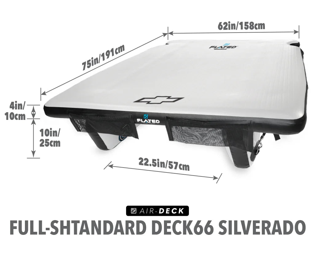 FLATED® Air-Deck® Raised Platform - Chevrolet Silverado Full-Size 6'4" to 8' Standard/Long Bed