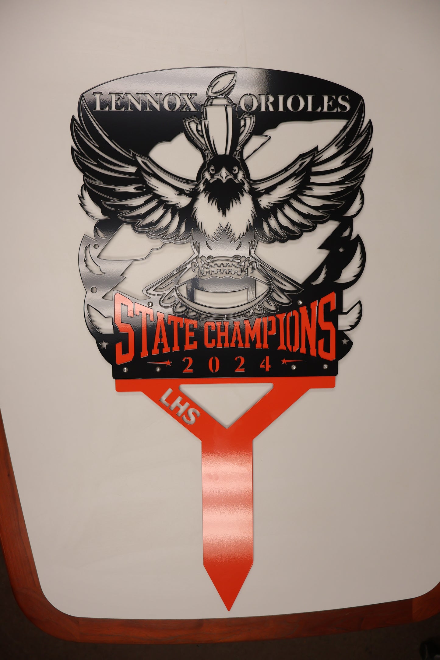 Lennox Orioles 2024 State Champions Yard Stake Sign