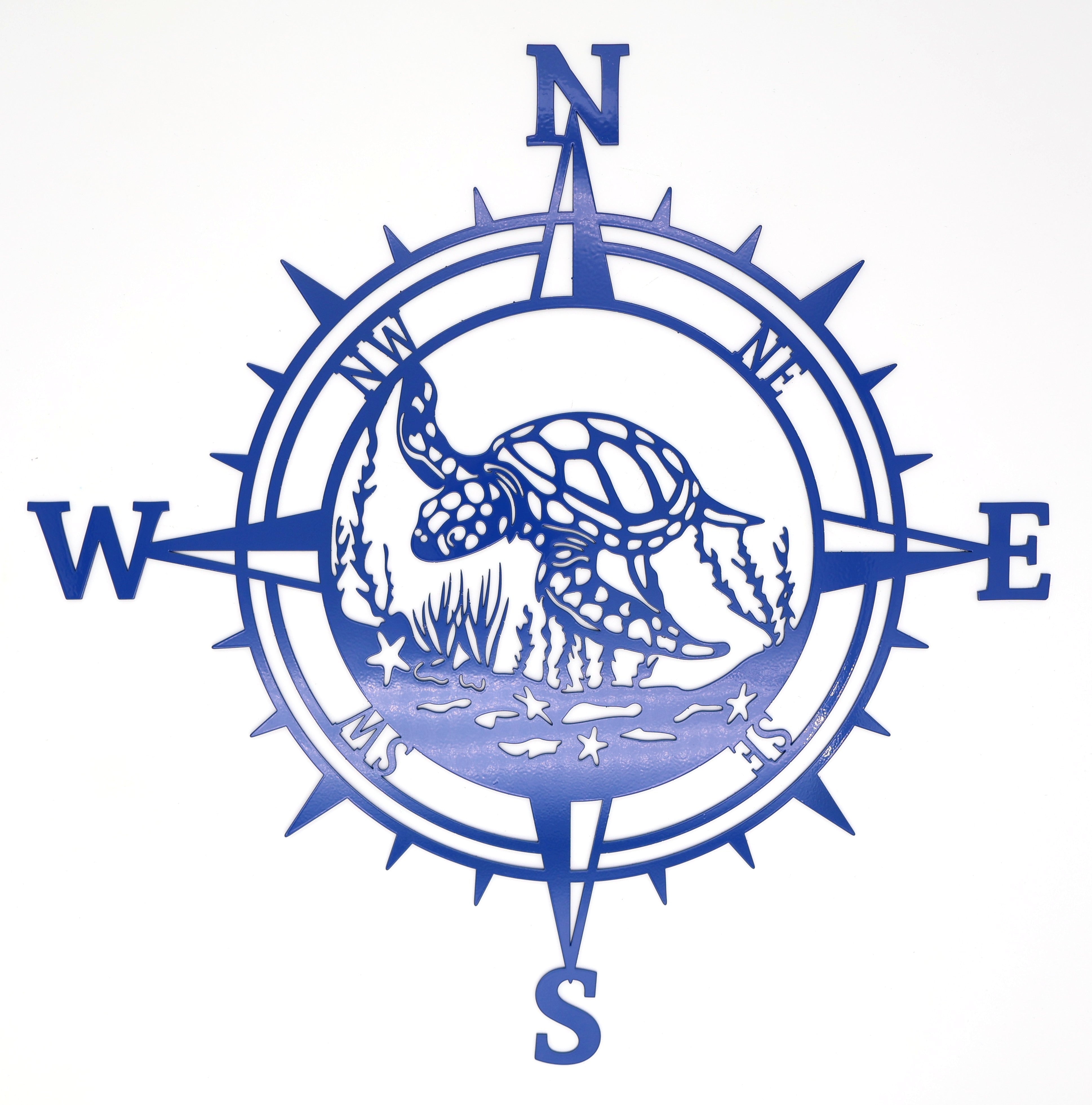 Compass Turtle Sea Turtle Compass Sign – LSE MFG Store