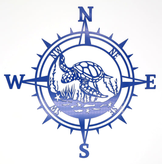 Sea Turtle Compass Sign